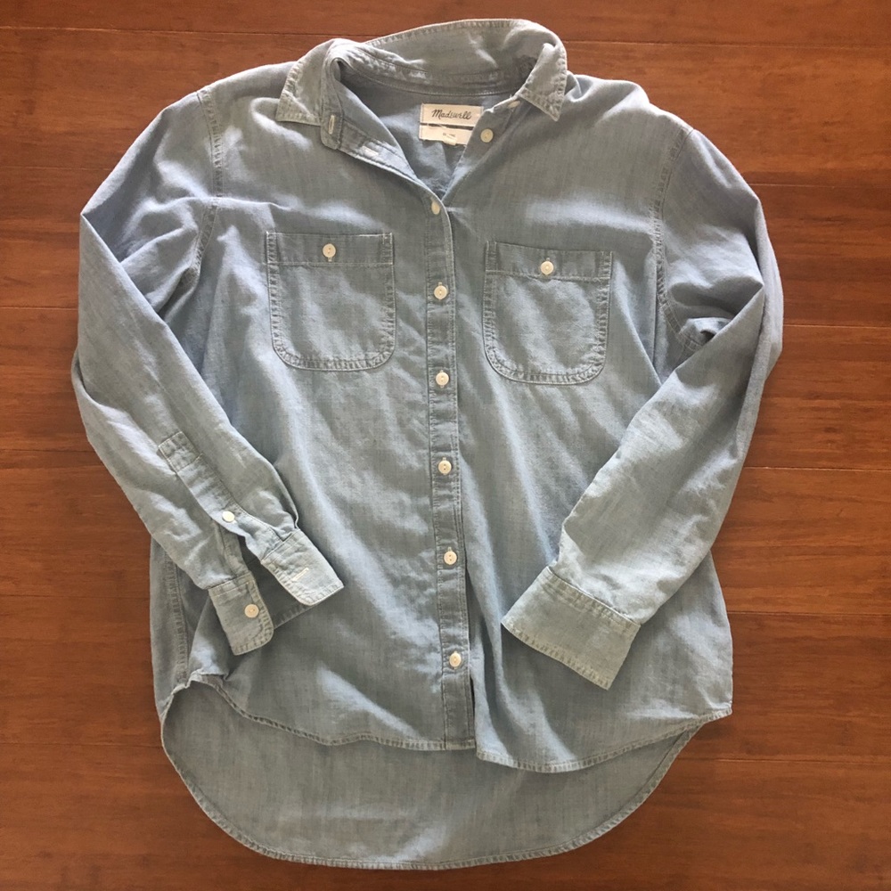 Chambray Oversized Boyfriend Shirt